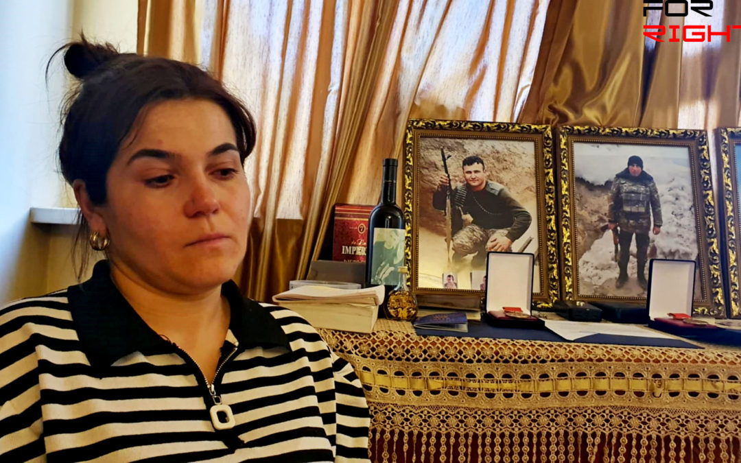 “I asked where Karen was; she didn’t answer. I understood that he was killed.” Zhanna’s husband and brother were killed on the same day in Chartar