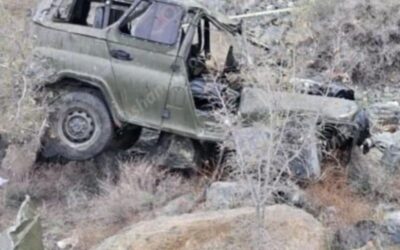 ՌԴ սահմանապահ զորքերի մեքենան Մեղրի-Նռնաձոր ճանապարհին գլորվել է ձորը. կա 1 զոհ, 1 վիրավոր